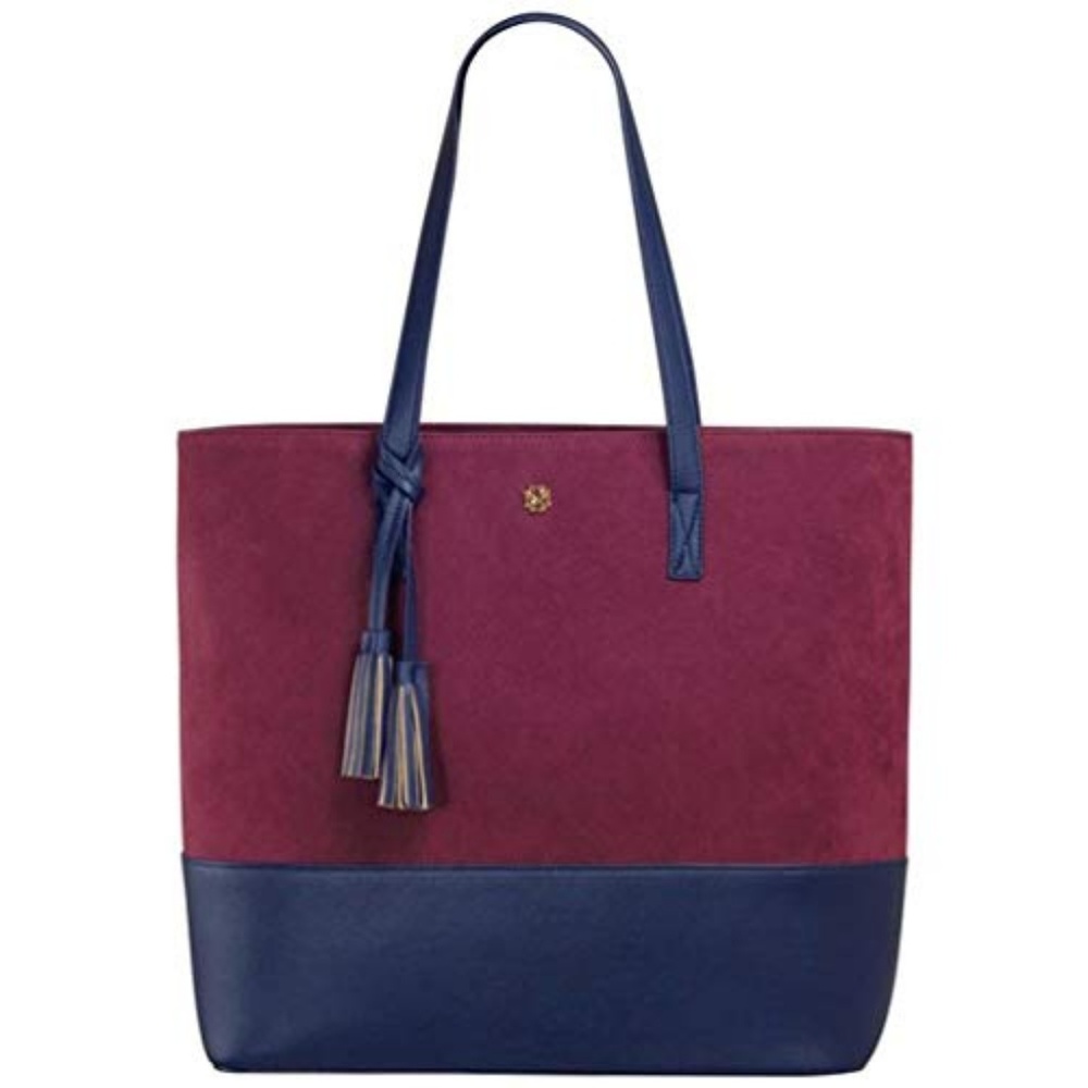 Mark & Hall Navy and Wine Color Tote Bag